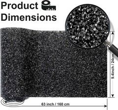 Self-Adhesive Crystal Gem Sheet Stickers for Car – Black