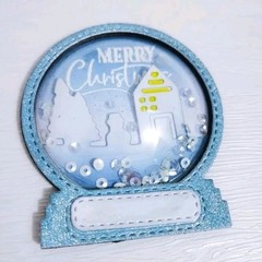 Snow Globe Die Cut Card Making Cutting Dies Snow Winter Christmas Snowflakes