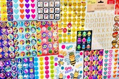 979+ STICKERS Happy Faces Hearts Stars Rainbows Unicorns Fashion Girl Power