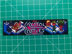 Crystal Castles Arcade Marquee 1.35×5.75” Sticker Decal Holographic Glossy Vinyl