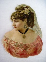 Lot of Vintage Die-Cuts For Scrap Booking w/ 1800’s Embossed Flowers & Women *