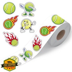 500pc Tennis Ball Stickers Roll Decals