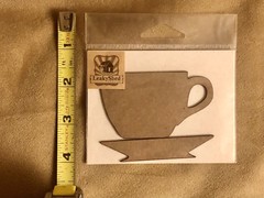 3 PC LOT Leaky Shed Studio DISCONTINUED Chipboards~ Teacup & Saucer etc! ALL NEW