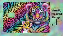 Lisa Frank Tiger Family Fan Art Card Decal *
