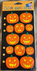 STICKOPOTAMUS VINTAGE JACK O LANTERN STICKERS 12 PER SHEET 1 SHEET
