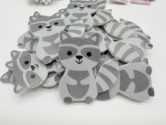 Woodland Creatures Foam Craft Stickers 57pcs Fox, Bunny, Deer, Raccoon, Hedgehog
