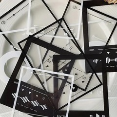 Sticker Pack Sheets of Transparent Retro Adhesive Collage Hand Account Material