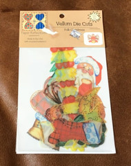 PAPER REFLECTIONS VELLUM DIE CUTS FOLK CHRISTMAS SANTA ANGELS STOCKINGS