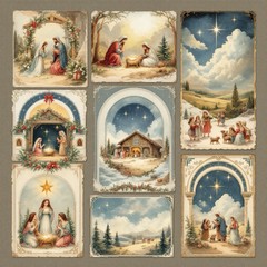 Nativity Decoupage Rice Paper For Ornament-Wood Art A4 1 Sheet