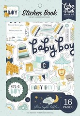 Baby Boy Welcome Shower Nursery Cute Love Echo Park Border Alphabet Sticker Book