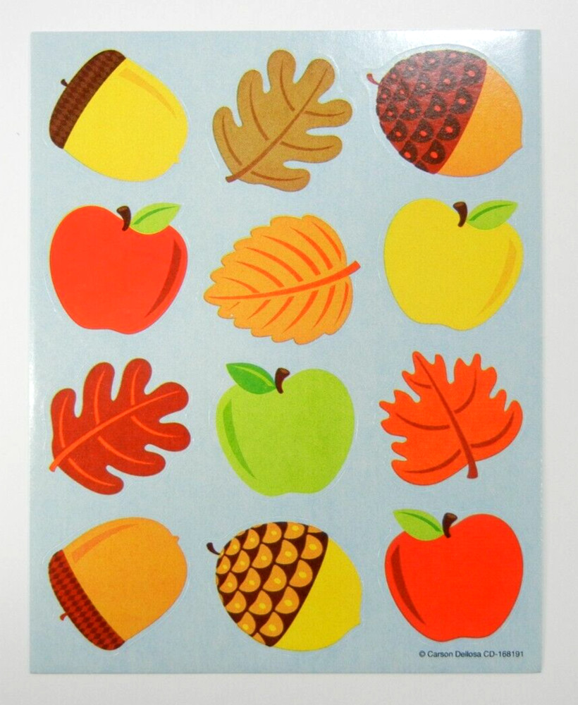 Apples Acorns & Leaves Stickers Carson Dellosa