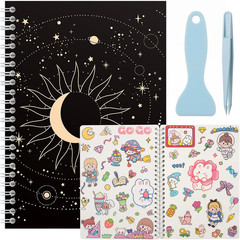 Reusable Sticker Book, 60 Sheets, Blank Organizer, A5 Size