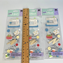Vintage Jolee’s Sewing Machine & Notions Sticker Lot- NOS- Set of 3
