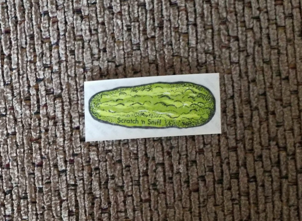 Vintage 3M/Mello Smello Sniff Stickers – Dill Pickle #2 Mod – Great Cond/Scent