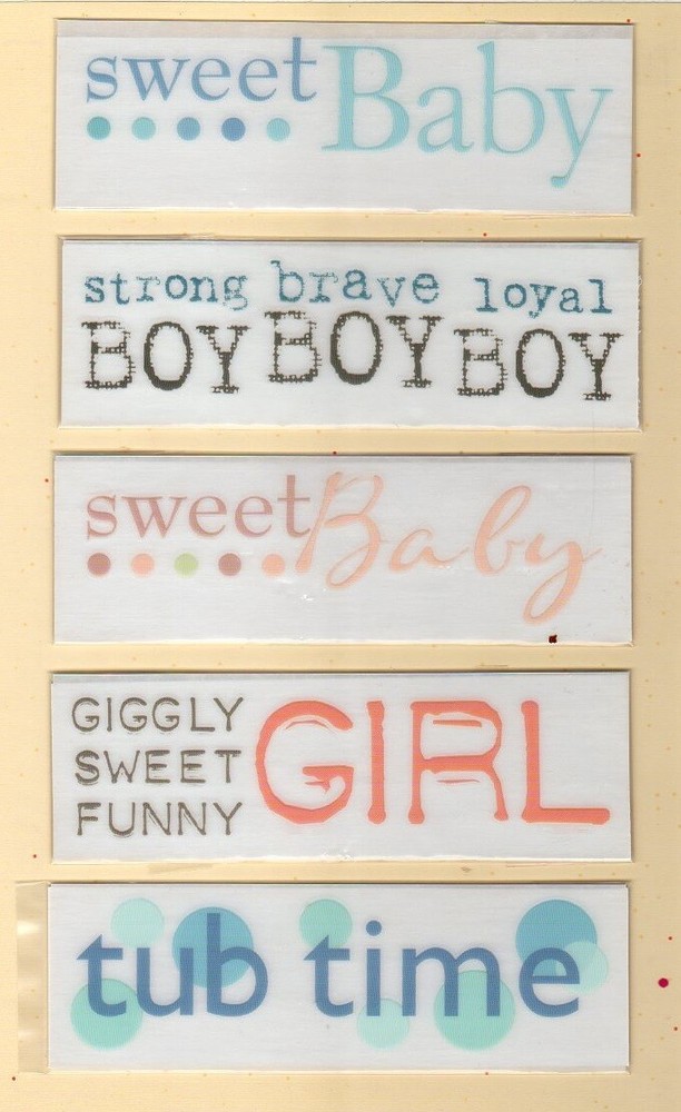 MY MIND’S EYE RUB ON TITLES ~ BABY & KIDS / BOY & GIRL THEMES 10 CHOICES *