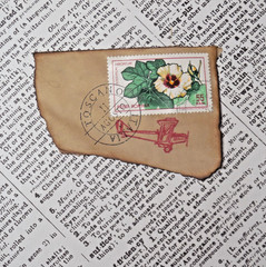 Handmade Embellishments Postal Theme Mail Art Junk Journal Ephemera Papercrafts