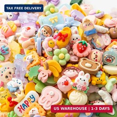 Slime Charms Cartoons Charms Cute Set – Mixed Lot Assorted Kawaii Charms Resin F