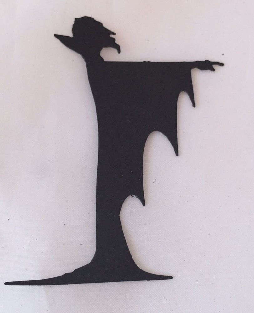 Tim Holtz Halloween Die Cuts * Ghoulish Vampire * Set of 12 * Black Cardstock