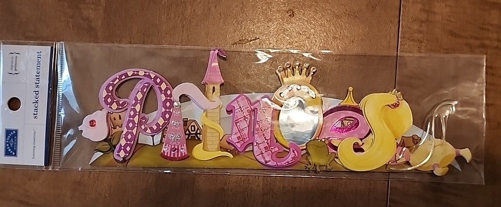 Karen Foster Dimensional Stacked Statement Stickers Scrapbook Princess New Rare