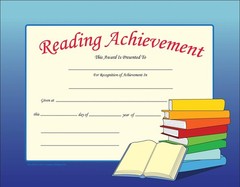 Reading Achievement Recognition Certificates 11×8.5 Inch Colorful Award 30 PK