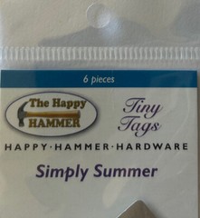 SIMPLY SUMMER Aluminum TINY TAGS (6pc)Doodlebug•Card Making•Lazy Days •Vacation