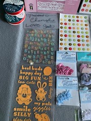 Scrapbooking & Craft Supplies Bundle Stickers Laser Borders Embellishments Ribbo