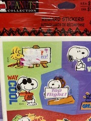Heartline Peanuts Snoopy Stickers Crafting Scrapbook USA Made Hallmark 4 Sheets