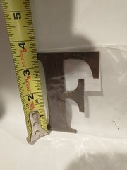 ArtMinds MAGNET METAL LETTER “F” Alphabet•Upper-Case•Monogram•Word•Journal 3.5″
