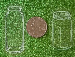 SMALL WHITE DECORATIVE JAR Mylar Stickers•Canning•Vase •Food•Glass•Card Making
