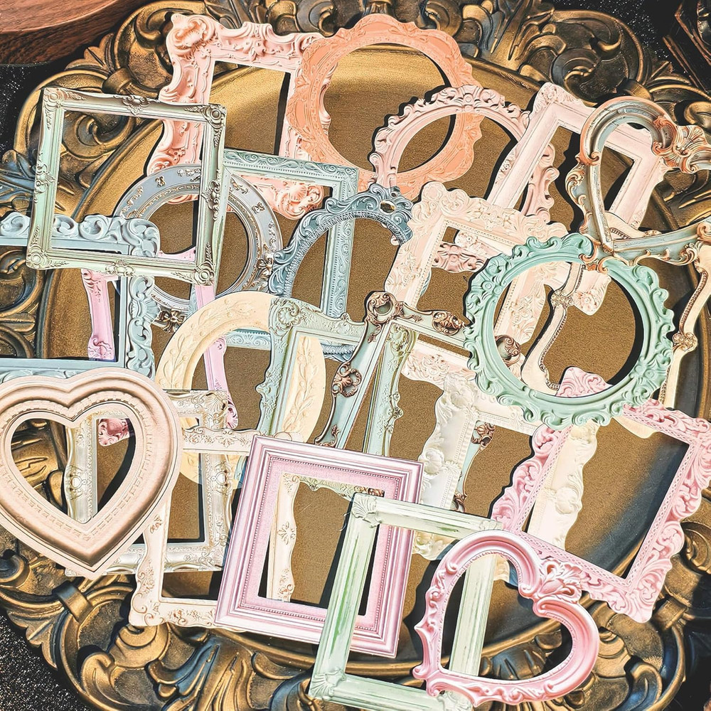 100 Pcs Vintage Frame Decorative Stickers – Scrapbooking Supplies for Planners,