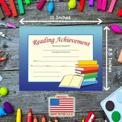 30 PCS Reading Achievement Recognition Certificate 11×8.5 Inch Colorful Award