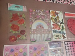 Huge Lot Of Scrapbooking Stickers And Embellishments! Valentines, Love, Hearts.