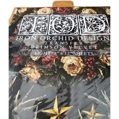 Iron Orchid Designs Crimson Velvet Transfer Sheets NIP IOD