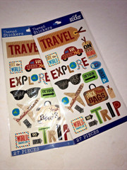 Lot of 2 NIP Happy Traveling, scrapbook stickers Sticko 52-38261