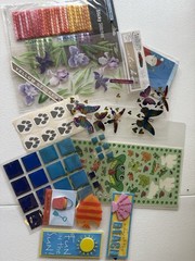 Large Scrapbooking Craft Lot Stickers Embellishments Paper Crafts + Storage Case