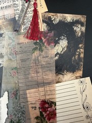Gothic Junk Journal Kit with Journal Ephemera Bundle Vintage Dark Academia