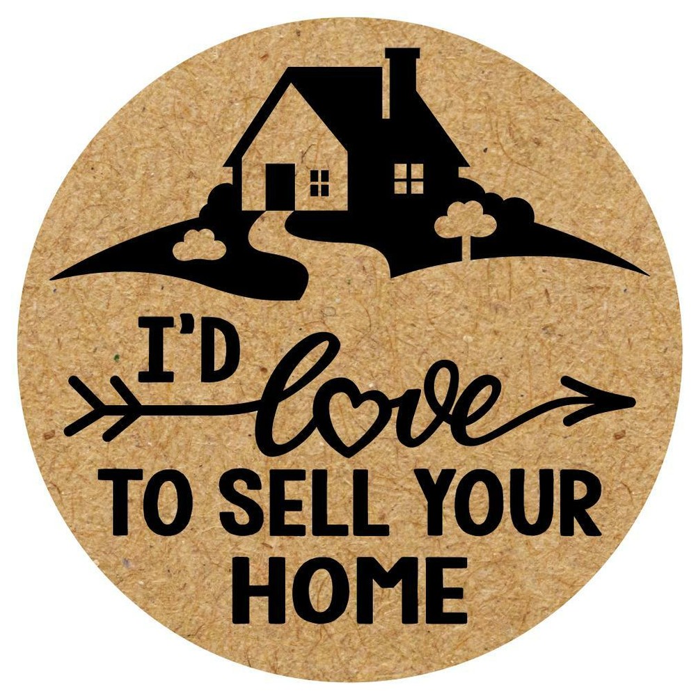 Round 1.5″ Kraft Paper Stickers (Roll of 500)