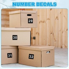 1.5″ Consecutive Number Stickers, 1 Set Self Adhesive Number Decals, Black