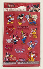 Mickey Mouse Happy Valentines Day Dimensional New Pack Disney Scrapbook Stickers