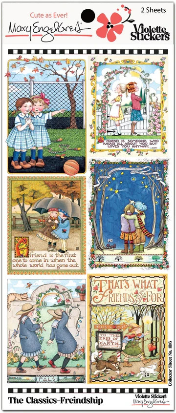 Mary Engelbreit Stickers 2 Sheets Whimsical Classics Friendship Friends Are For