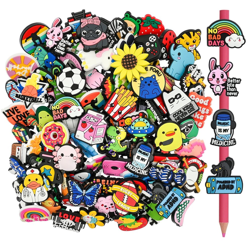 200PCS Pencil Toppers,Cute Pencil Charms for Classroom Prizes Decorations for…