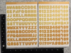 Lot of 6 Sheets Alphabet Letter Number Rainbow Warm Colorful Stickers