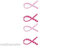 THE PAPER STUDIO Light & Hot Pink Ribbons GEMSTONE Stickers – 4 pcs