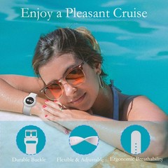 4~Pack Princess Cruise Medallion Wristbands 2 Sizes Black/Blue & White/Sky Blue