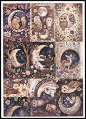 Stickers – Badger Crow Deer Owl Rabbit Raven Squirrel Wolf – Any Occasion CL150