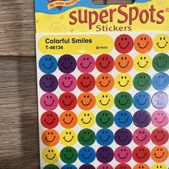 Vintage Super Spots Stickers NEW Trend Happy Sparkle Colorful Smiles RARE 1998
