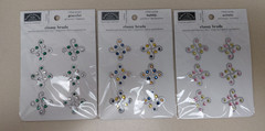 Crafts Karen Foster Classy Brads Bling Gems Lot 6 Packs No Dups