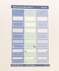 Hubman and Chubgirl Deep Blue Sea Hobonichi Cousin Kit Set of 3 Sheets NEW