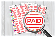 Paid Planner Stickers for Diary Calendars, Journals and Scrapbooking