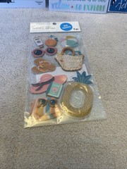 Lot Of 8 Travel Stickers And Embellishments Various Brands